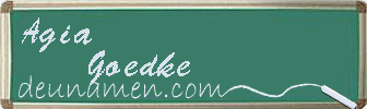 Agia Goedke Visitenkarte